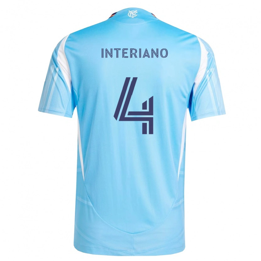Danxen Mujer Camiseta Jeffrey Interiano #4 Azul Cielo Blanco 1ª Equipación 2026/27 La Camisa