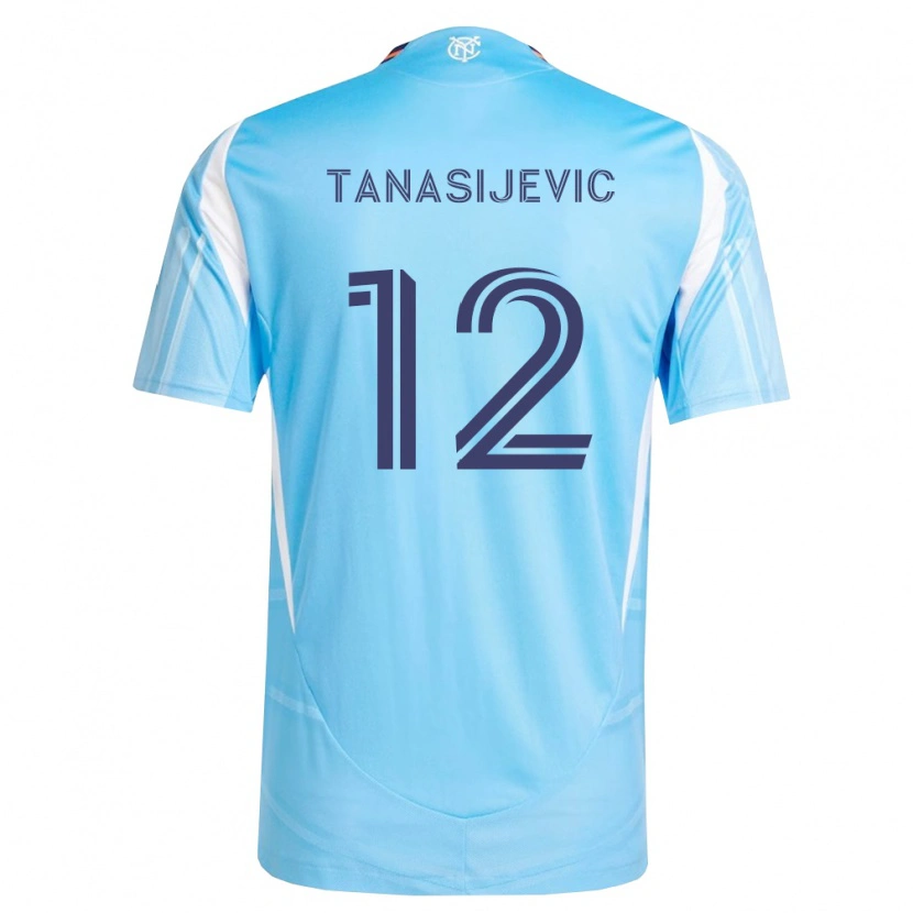 Danxen Mujer Camiseta Strahinja Tanasijevic #12 Azul Cielo Blanco 1ª Equipación 2026/27 La Camisa