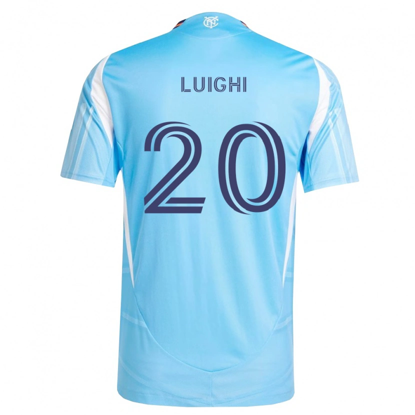 Danxen Mujer Camiseta Luighi Hanri Sousa Santos #20 Azul Cielo Blanco 1ª Equipación 2026/27 La Camisa