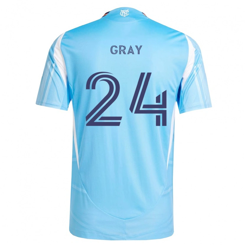 Danxen Mujer Camiseta Tayvon Gray #24 Azul Cielo Blanco 1ª Equipación 2026/27 La Camisa