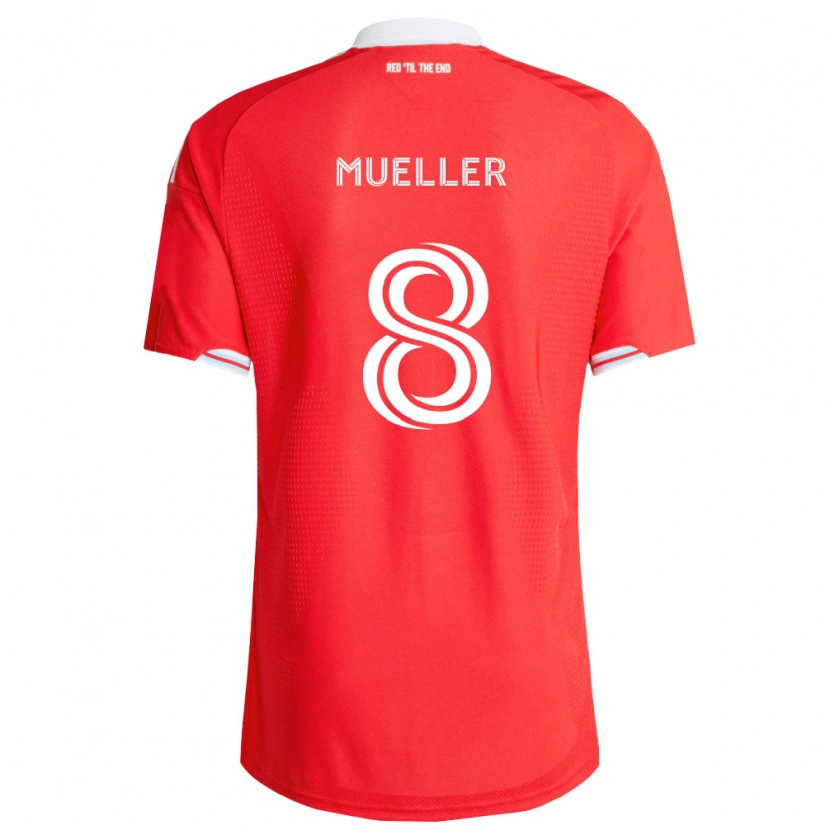 Danxen Mujer Camiseta Chris Mueller #8 Rojo Azul Profundo Blanco 1ª Equipación 2026/27 La Camisa