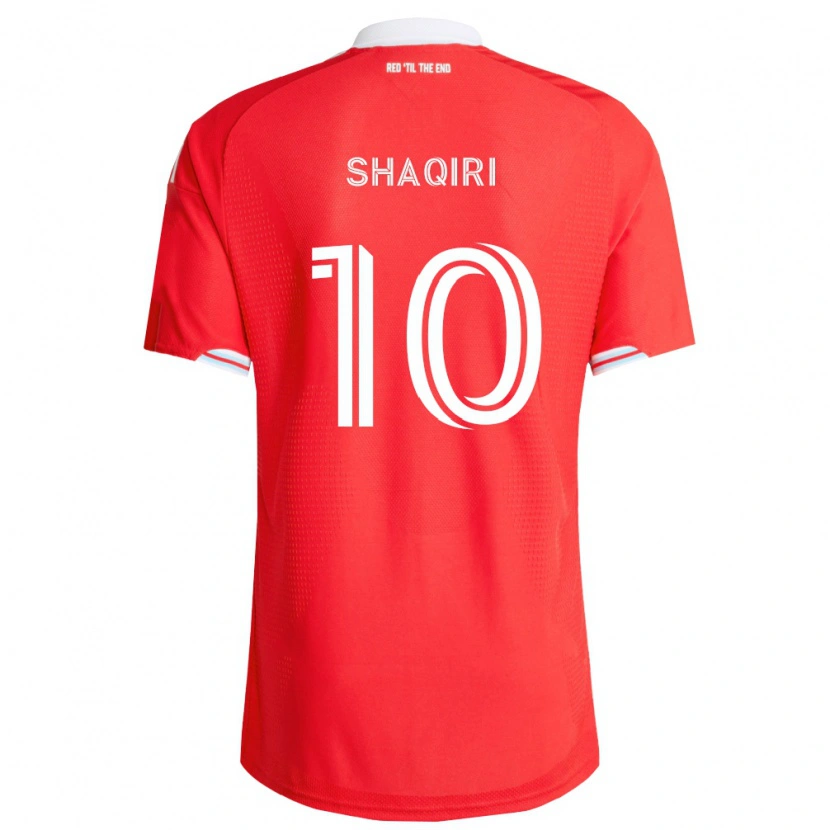 Danxen Mujer Camiseta Xherdan Shaqiri #10 Rojo Azul Profundo Blanco 1ª Equipación 2026/27 La Camisa