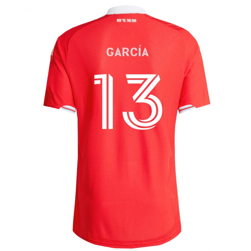 Danxen Mujer Camiseta Deijan García #13 Rojo Azul Profundo Blanco 1ª Equipación 2026/27 La Camisa