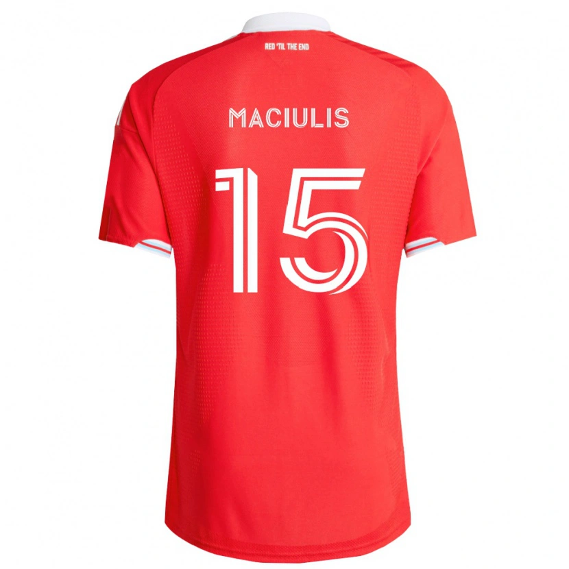 Danxen Mujer Camiseta Matthew Maciulis #15 Rojo Azul Profundo Blanco 1ª Equipación 2026/27 La Camisa