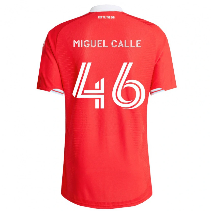 Danxen Mujer Camiseta Juan Miguel Calle #46 Rojo Azul Profundo Blanco 1ª Equipación 2026/27 La Camisa