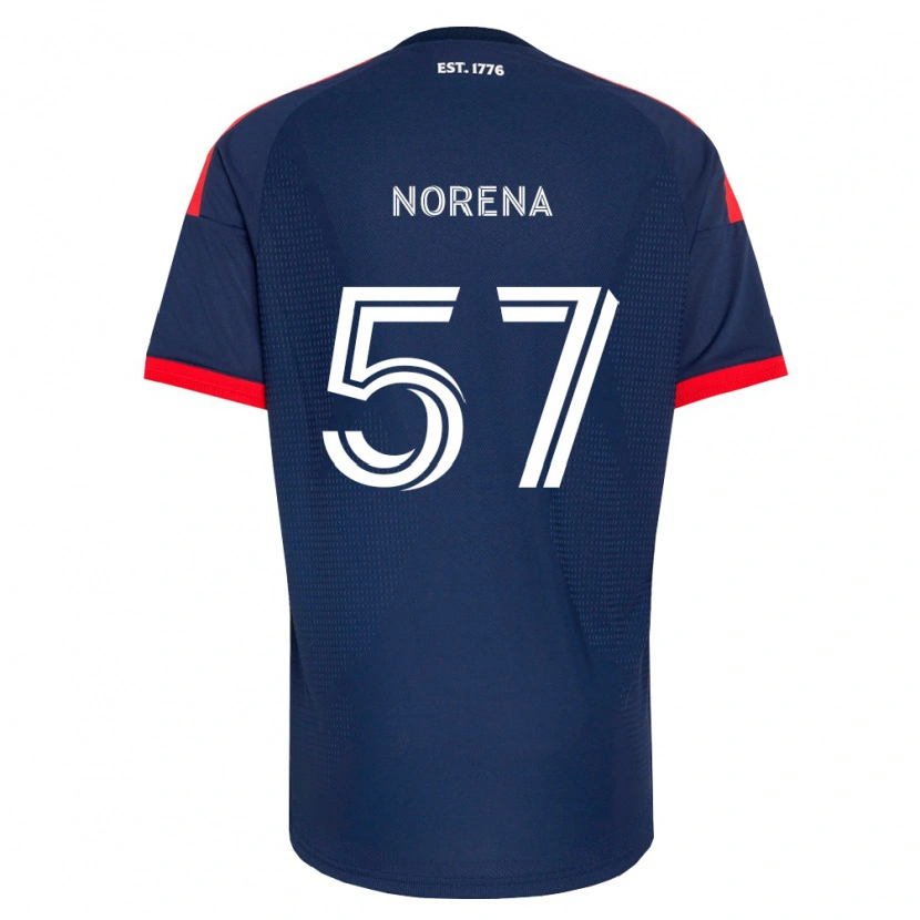 Danxen Mujer Camiseta Bryan Norena #57 Azul Real Rojo Blanco 1ª Equipación 2026/27 La Camisa