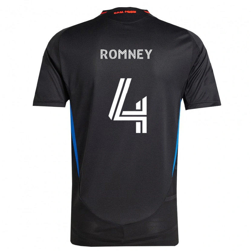 Danxen Mujer Camiseta Dave Romney #4 Azul Blanco Negro 1ª Equipación 2026/27 La Camisa