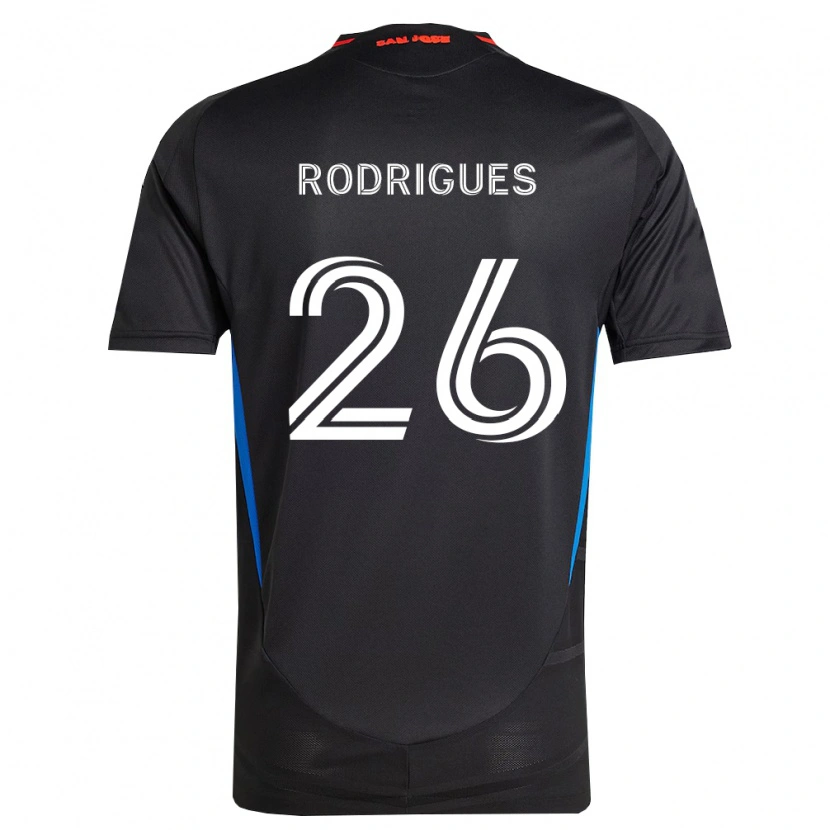 Danxen Mujer Camiseta Rodrigues #26 Azul Blanco Negro 1ª Equipación 2026/27 La Camisa