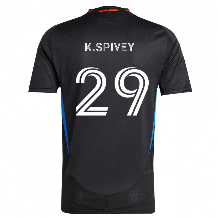 Danxen Mujer Camiseta Kaedren Spivey #29 Azul Blanco Negro 1ª Equipación 2026/27 La Camisa