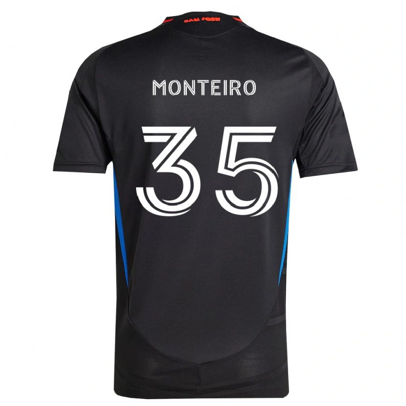 Danxen Mujer Camiseta Jamiro Monteiro #35 Azul Blanco Negro 1ª Equipación 2026/27 La Camisa