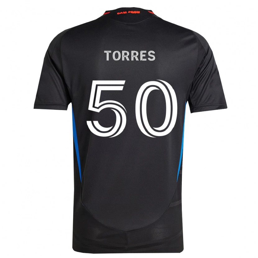 Danxen Mujer Camiseta Jorge Torres #50 Azul Blanco Negro 1ª Equipación 2026/27 La Camisa