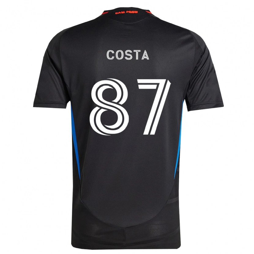 Danxen Mujer Camiseta Vítor Costa #87 Azul Blanco Negro 1ª Equipación 2026/27 La Camisa
