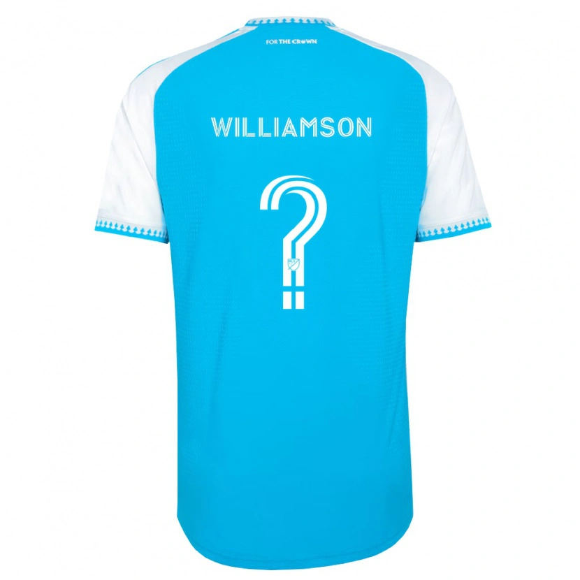Danxen Mujer Camiseta Eryk Williamson #0 Azul Cielo Blanco Negro 1ª Equipación 2026/27 La Camisa