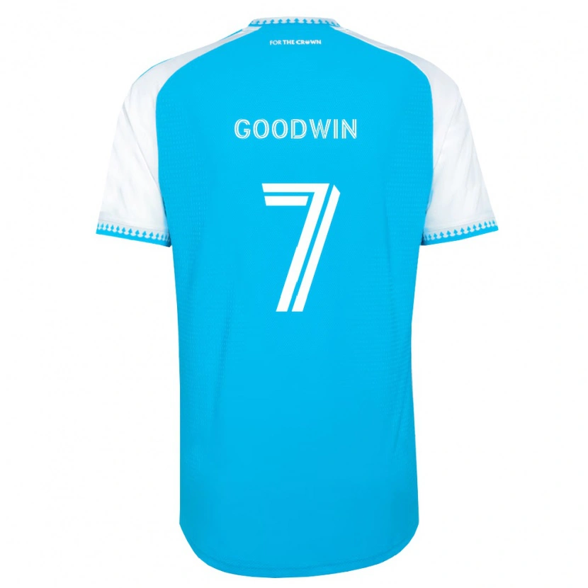 Danxen Mujer Camiseta Archie Goodwin #7 Azul Cielo Blanco Negro 1ª Equipación 2026/27 La Camisa