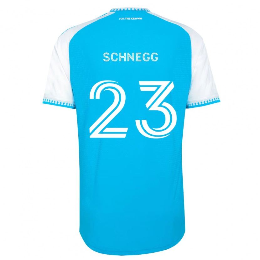 Danxen Mujer Camiseta David Schnegg #23 Azul Cielo Blanco Negro 1ª Equipación 2026/27 La Camisa