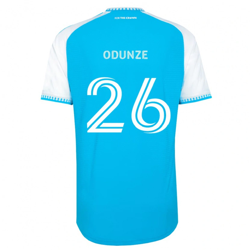 Danxen Mujer Camiseta Chituru Odunze #26 Azul Cielo Blanco Negro 1ª Equipación 2026/27 La Camisa