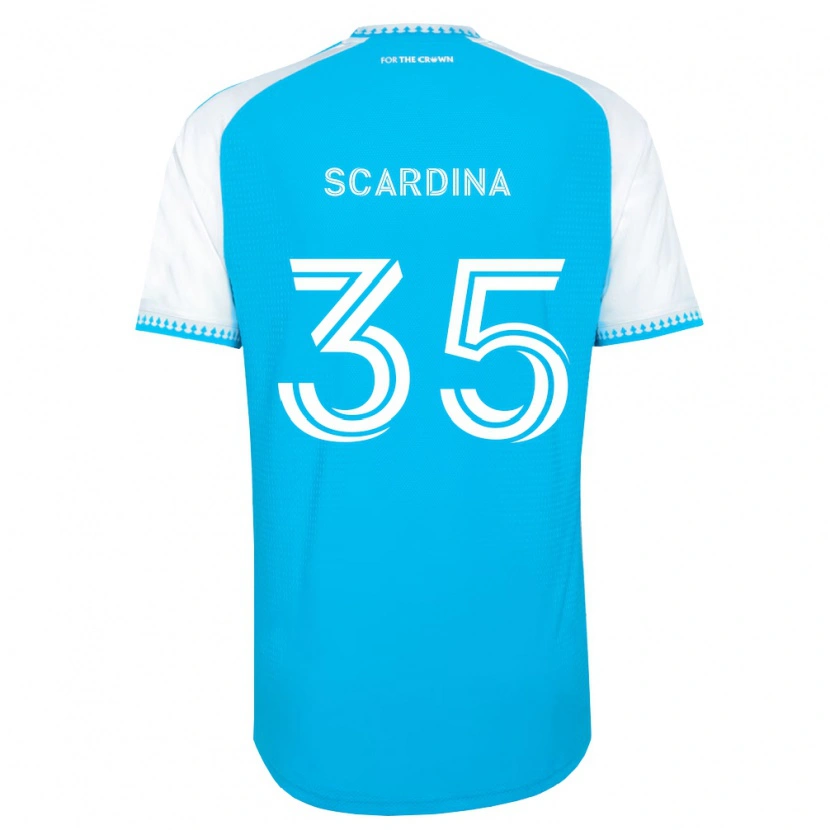 Danxen Mujer Camiseta Nick Scardina #35 Azul Cielo Blanco Negro 1ª Equipación 2026/27 La Camisa
