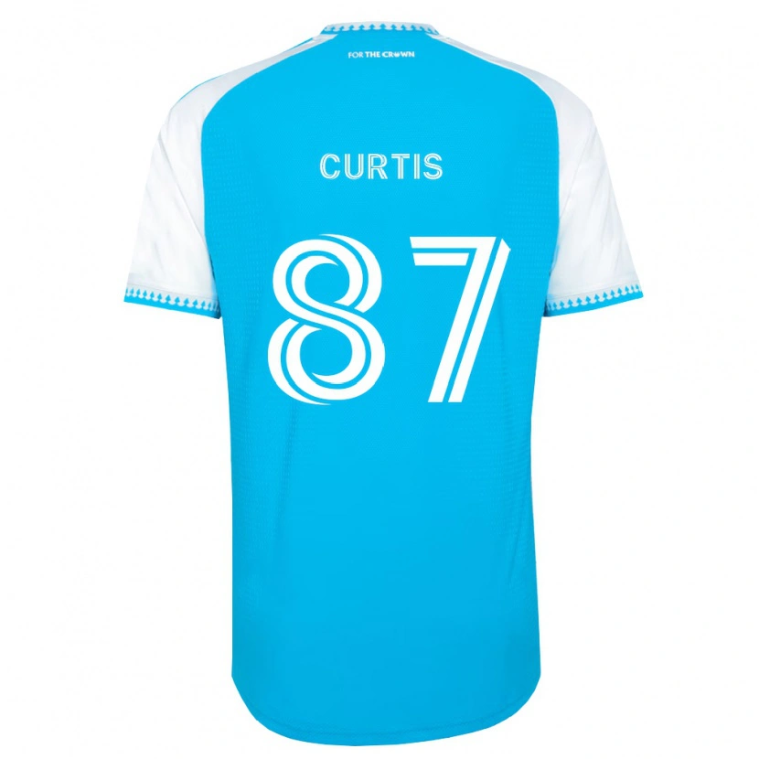 Danxen Mujer Camiseta Ethan Curtis #87 Azul Cielo Blanco Negro 1ª Equipación 2026/27 La Camisa