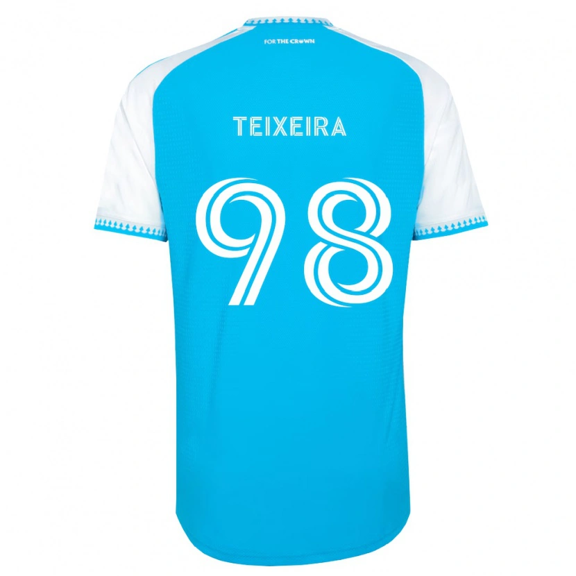 Danxen Mujer Camiseta Nickolas Teixeira #98 Azul Cielo Blanco Negro 1ª Equipación 2026/27 La Camisa