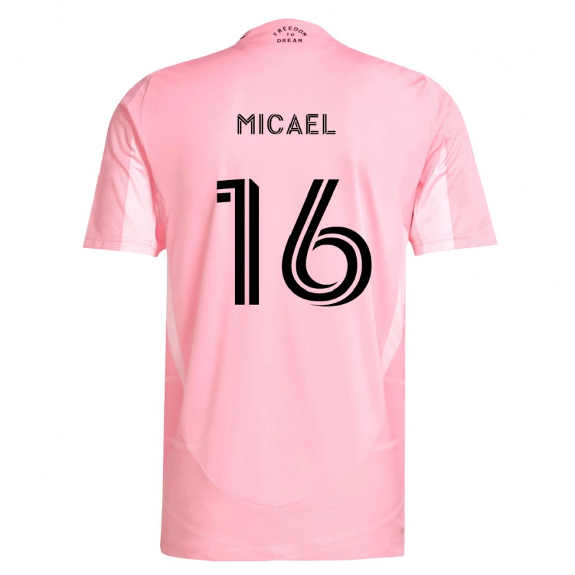 Danxen Mujer Camiseta Micael Dos Santos Silva #16 Rosa Negro 1ª Equipación 2026/27 La Camisa