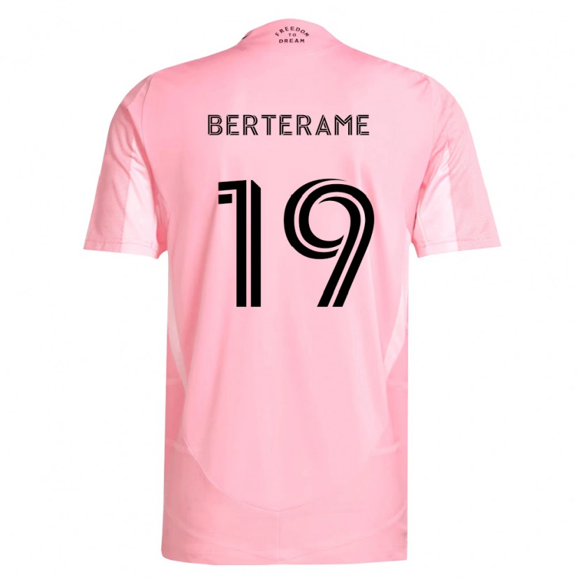 Danxen Mujer Camiseta Germán Berterame #19 Rosa Negro 1ª Equipación 2026/27 La Camisa