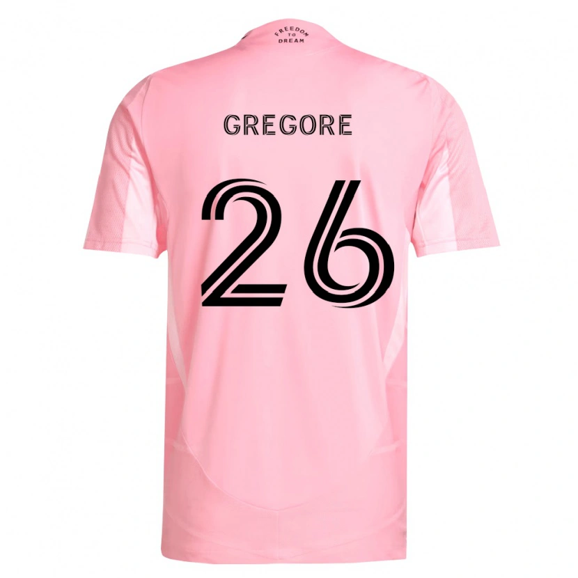 Danxen Mujer Camiseta Gregore #26 Rosa Negro 1ª Equipación 2026/27 La Camisa