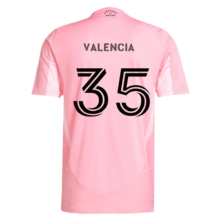 Danxen Mujer Camiseta Felipe Valencia #35 Rosa Negro 1ª Equipación 2026/27 La Camisa
