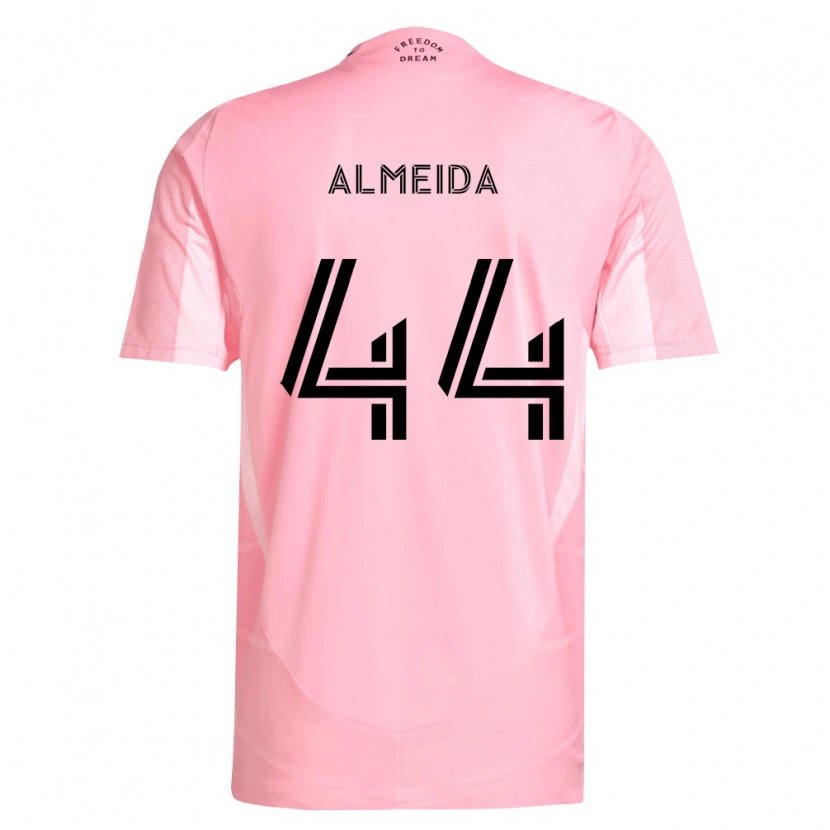 Danxen Mujer Camiseta Nicholas Almeida #44 Rosa Negro 1ª Equipación 2026/27 La Camisa