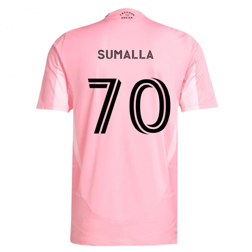 Danxen Mujer Camiseta Daniel Sumalla #70 Rosa Negro 1ª Equipación 2026/27 La Camisa