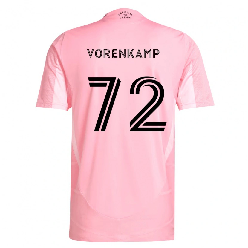 Danxen Mujer Camiseta Theo Vorenkamp #72 Rosa Negro 1ª Equipación 2026/27 La Camisa
