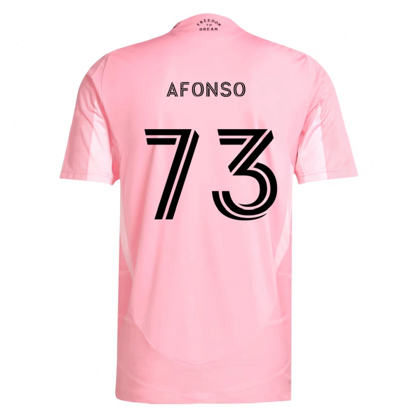 Danxen Mujer Camiseta Leo Afonso #73 Rosa Negro 1ª Equipación 2026/27 La Camisa