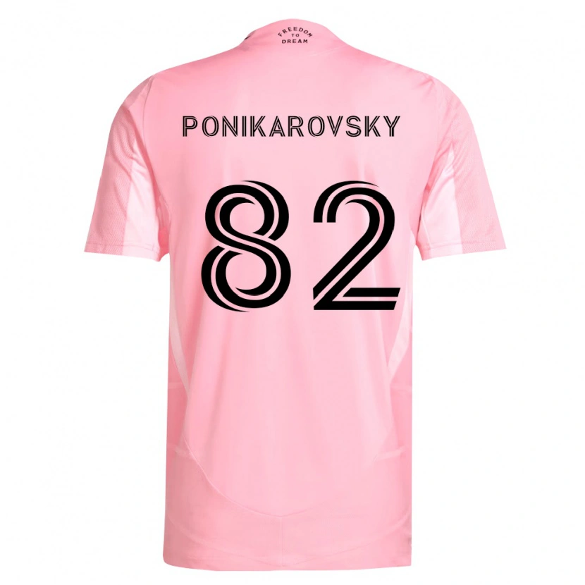 Danxen Mujer Camiseta Max Ponikarovsky #82 Rosa Negro 1ª Equipación 2026/27 La Camisa