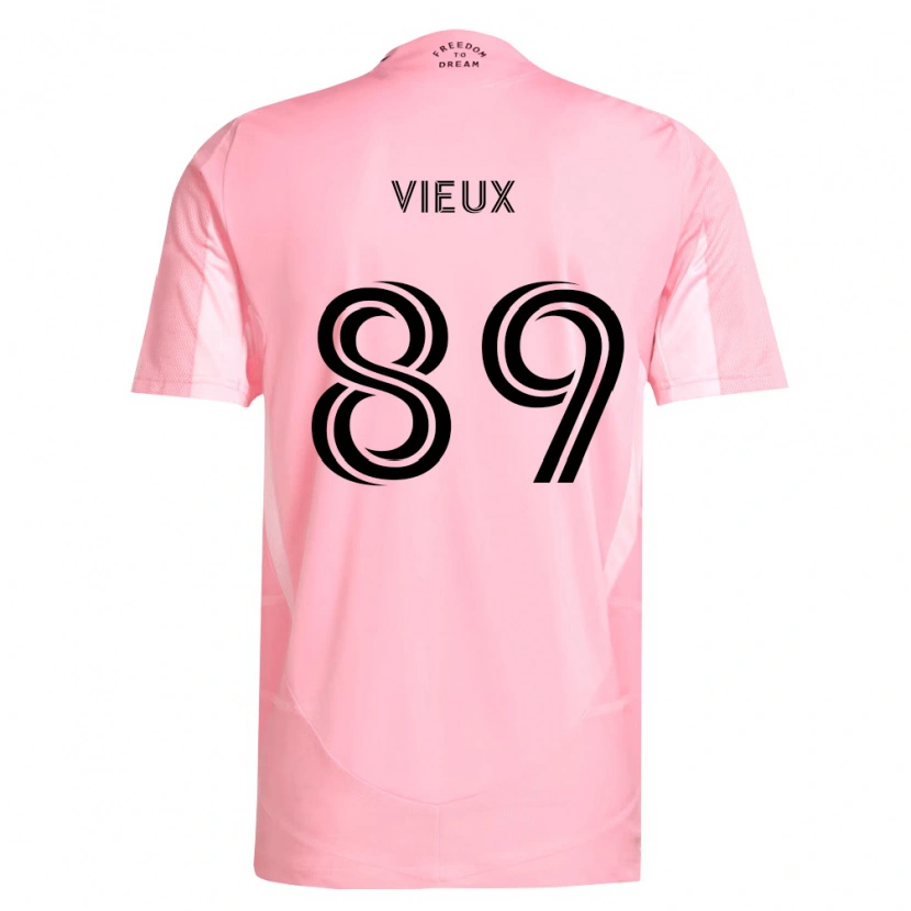 Danxen Mujer Camiseta Matthias Vieux #89 Rosa Negro 1ª Equipación 2026/27 La Camisa