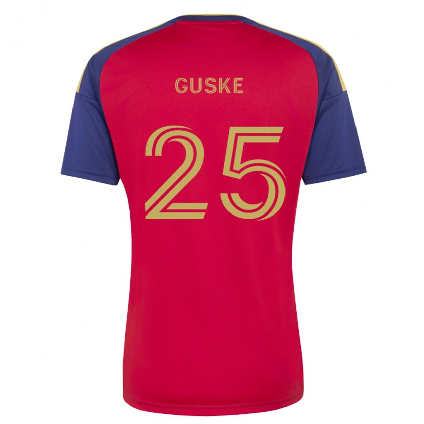 Danxen Mujer Camiseta Colin Guske #25 Azul Real Marrón Rojo 1ª Equipación 2026/27 La Camisa