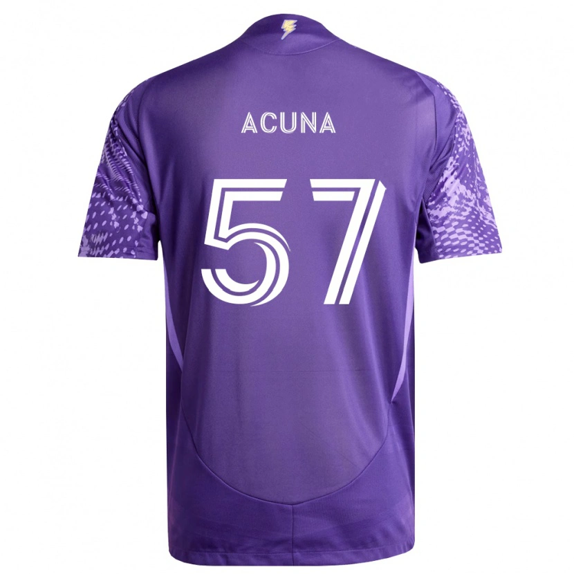 Danxen Mujer Camiseta Cristofer Acuña #57 Morado Blanco 1ª Equipación 2026/27 La Camisa