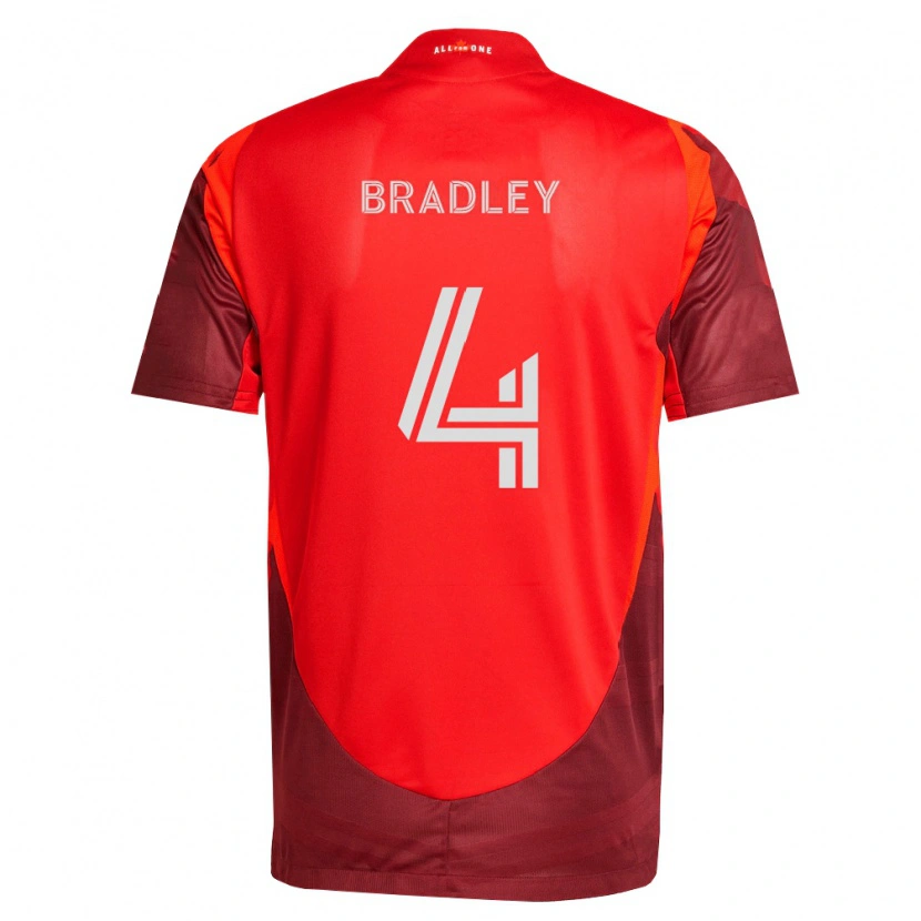 Danxen Mujer Camiseta Michael Bradley #4 Rojo Borgoña 1ª Equipación 2026/27 La Camisa