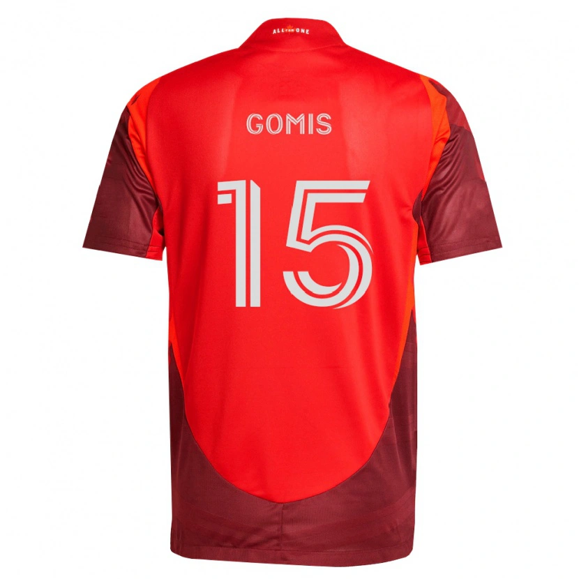 Danxen Mujer Camiseta Nicksoen Gomis #15 Rojo Borgoña 1ª Equipación 2026/27 La Camisa