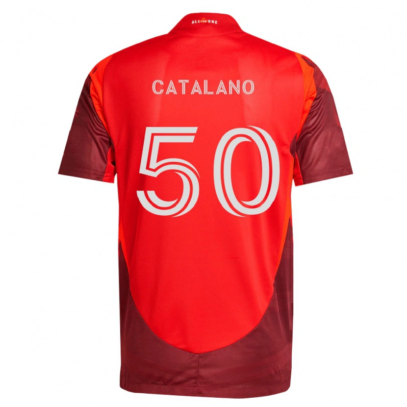 Danxen Mujer Camiseta Gianluca Catalano #50 Rojo Borgoña 1ª Equipación 2026/27 La Camisa