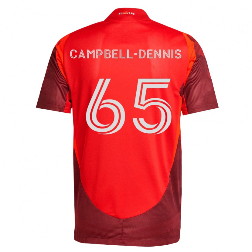 Danxen Mujer Camiseta Raequan Campbell-Dennis #65 Rojo Borgoña 1ª Equipación 2026/27 La Camisa