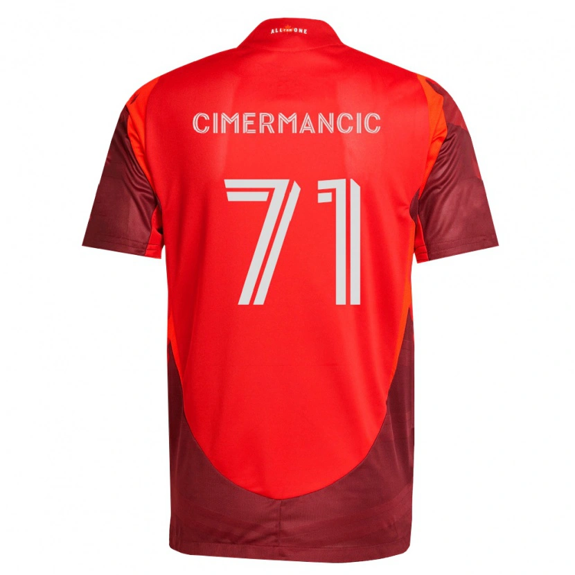 Danxen Mujer Camiseta Markus Cimermancic #71 Rojo Borgoña 1ª Equipación 2026/27 La Camisa