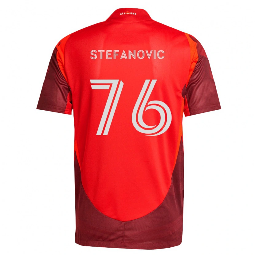 Danxen Mujer Camiseta Lazar Stefanović #76 Rojo Borgoña 1ª Equipación 2026/27 La Camisa