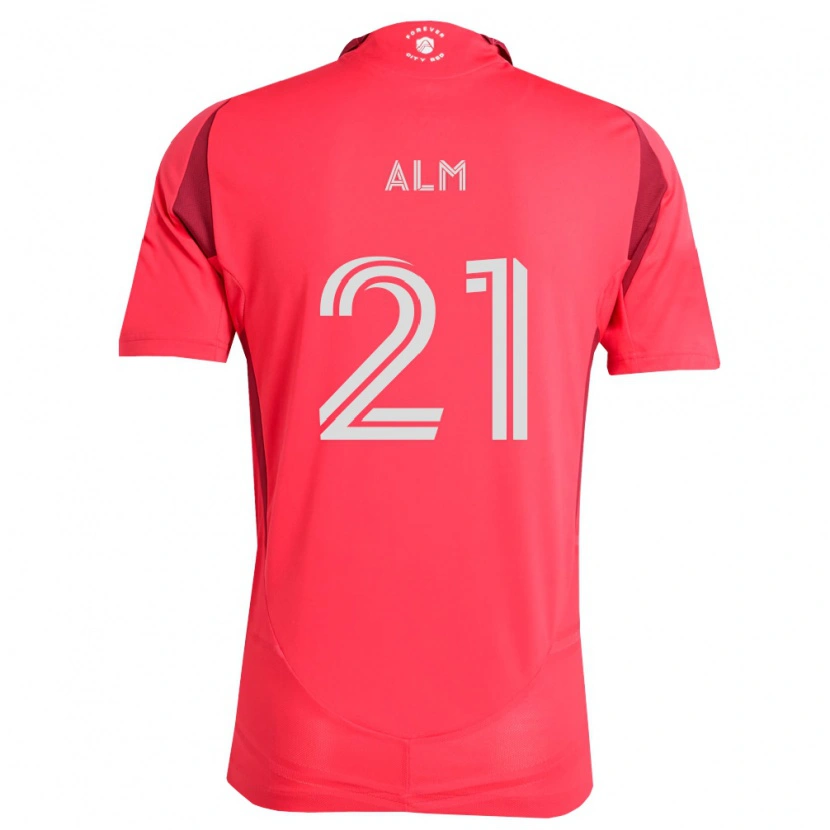 Danxen Mujer Camiseta Rasmus Alm #21 Magenta Blanco 1ª Equipación 2026/27 La Camisa