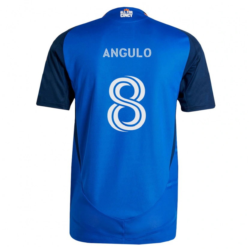 Danxen Mujer Camiseta Marco Angulo #8 Azul Real Naranja 1ª Equipación 2026/27 La Camisa