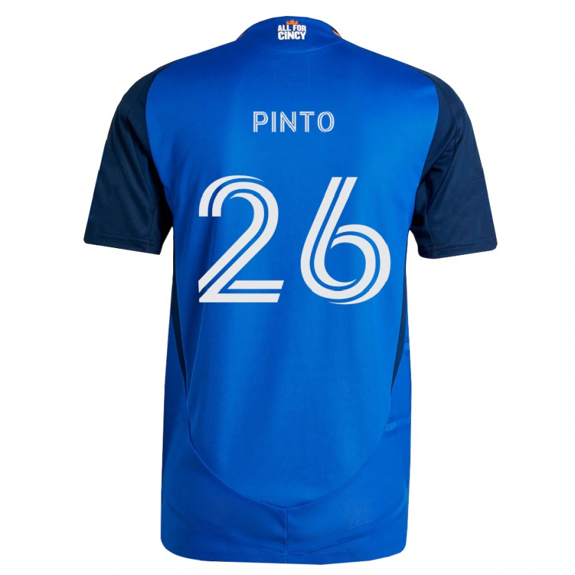 Danxen Mujer Camiseta Malik Pinto #26 Azul Real Naranja 1ª Equipación 2026/27 La Camisa
