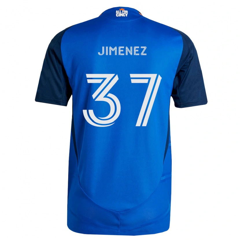 Danxen Mujer Camiseta Stiven Jimenez #37 Azul Real Naranja 1ª Equipación 2026/27 La Camisa