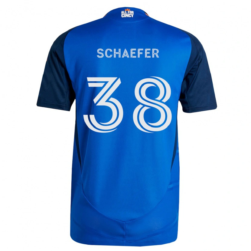 Danxen Mujer Camiseta Brian Schaefer #38 Azul Real Naranja 1ª Equipación 2026/27 La Camisa