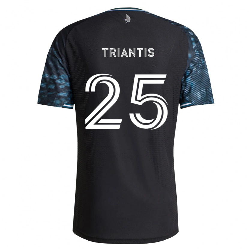 Danxen Mujer Camiseta Nectarios Triantis #25 Negro Blanco 1ª Equipación 2026/27 La Camisa