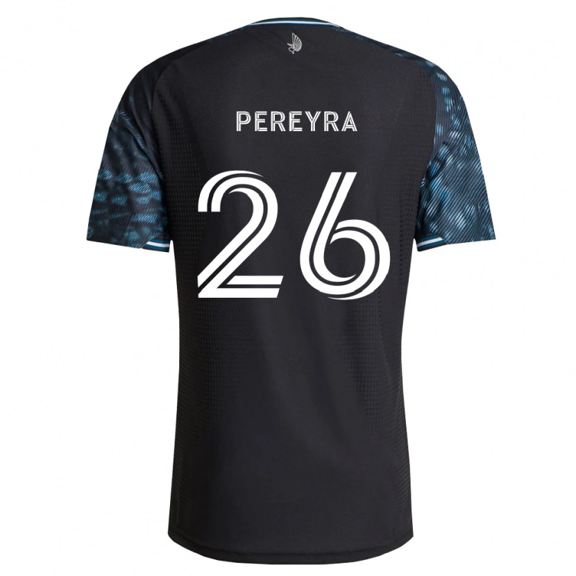 Danxen Mujer Camiseta Joaquín Pereyra #26 Negro Blanco 1ª Equipación 2026/27 La Camisa
