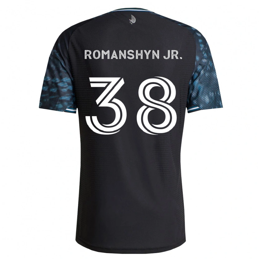 Danxen Mujer Camiseta Kage Romanshyn Jr. #38 Negro Blanco 1ª Equipación 2026/27 La Camisa