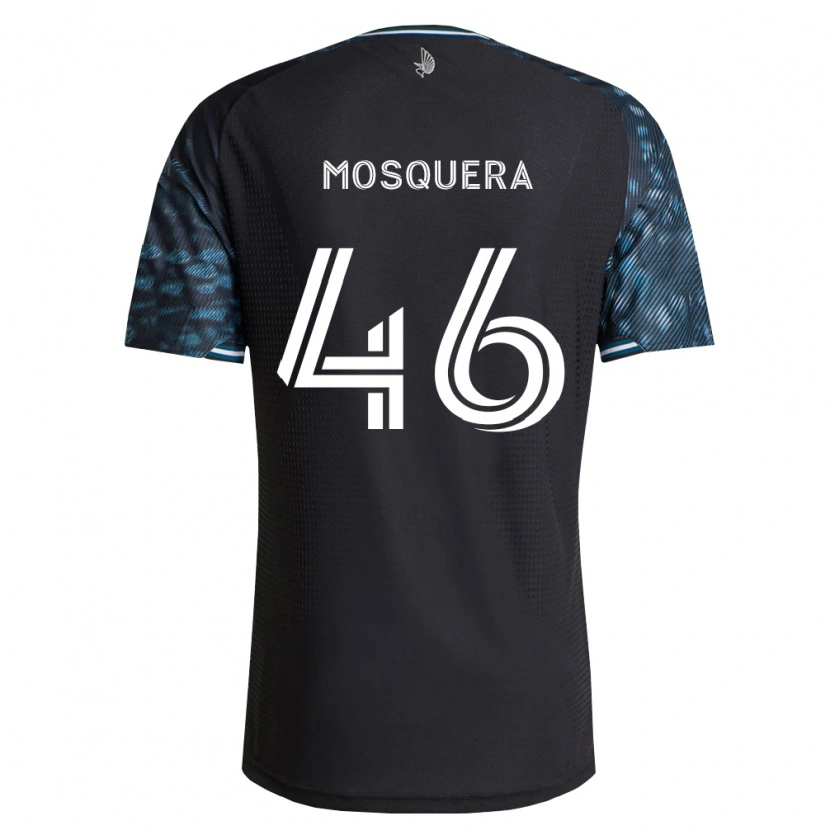 Danxen Mujer Camiseta Juan Camilo Mosquera #46 Negro Blanco 1ª Equipación 2026/27 La Camisa